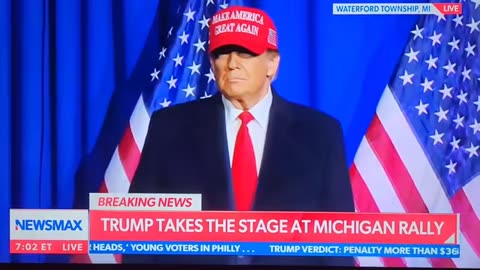 Trump takes the stage in Michigan and guess what he looks good as Hell in that MAGA hat