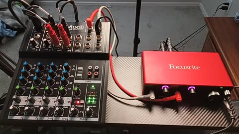 how to connect your Mackie mix 87 to your audio interface