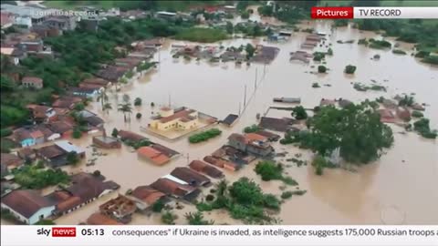 Weather Events 2021 - Deadly floods and landslides (Brazil) - Sky News - 13th December 2021