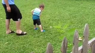 Little boy learns about golf and life! Funny!