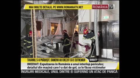 Tavanul unui restaurant din Brăila s-a prăbușit peste mese la nuntă