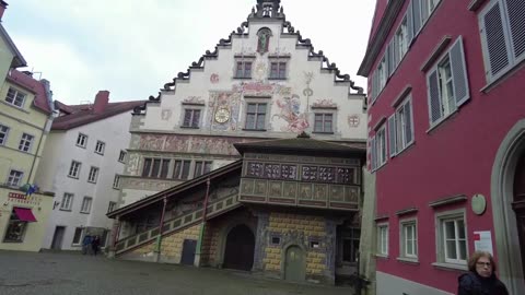 Walking in Germany city Lindau