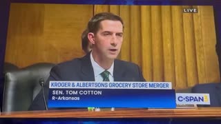 Sen. Tom Cotton leaves woke Kroger CEO speechless at hearing; “BEST OF LUCK!”