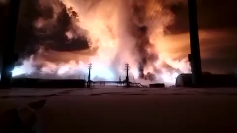 An enormous scope fire broke out at the Markovskoye oil and gas condensate field