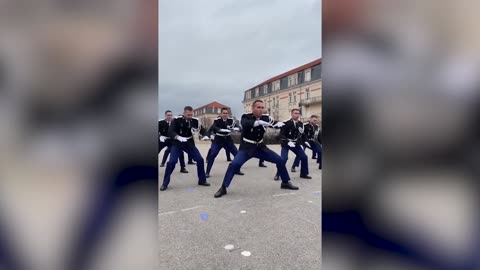 POLICE HAKA-DEMY: French Gendarme Students Perform Haka Tribute To Boss