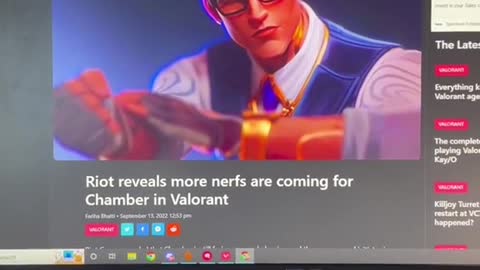 1_They really decided chamber needed more nerfs #valorant #chamber