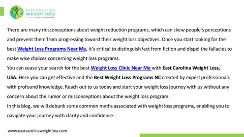Debunking Common Myths About Weight Loss Programs