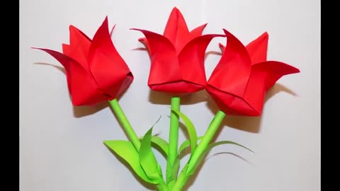 Paper flowers how to make a tulip Paper Paper flowers with his own hands