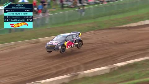 Travis pastrana vs Kevin Hansen / nitroe rellycross Battle Bracket round2 Day 1