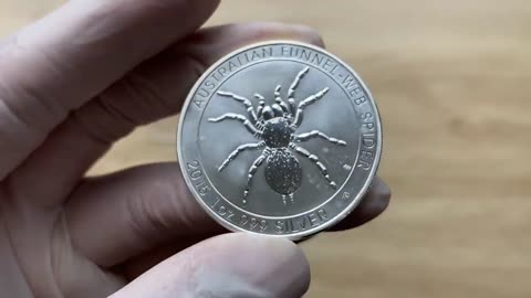 Australian Funnel Web Spider Perth Mint 1oz Silver BU Coin 2015