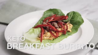 Keto breakfast burrito