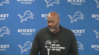 GM for the Detroit Lions, sends a message at the pre-draft press conference