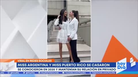 Miss Argentina y Miss Puerto Rico 2020 se casan en secreto | Noticias Telemundo