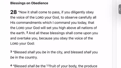"OVERTAKEN BY BLESSINGS" (Deuteronomy 28:1-13)- Obedience to God