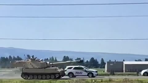 Tanks on the highway in Idaho🚨🚨🚨