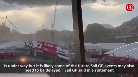 Canada sail destroyed in high winds as Australia Sail GP racing cancelled due to weather