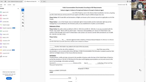 ADA Affidavit, Information, Card