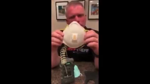 Firefighter shows Oxygen levels wearing various masks_ VIOLATES OSHA