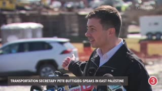 Mayor Pete Refers to the East Palestine 'Controlled Burn' as a 'Toxic Cloud'