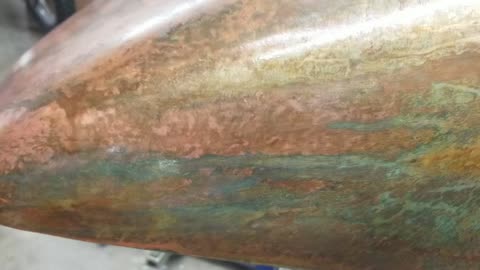 Final patina on sportster tank. Almost done.