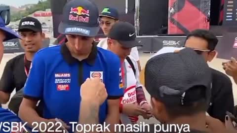 Toprak's excited moment was attacked by fans at the WSBK Mandalika 2022 Lombok