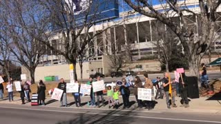 Protest at BYU Provo Against Mask and Vax Mandates Feb. 2022