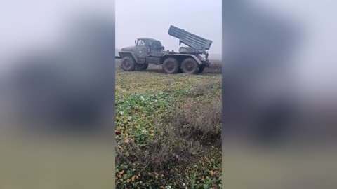 Ukrainian Soldier Gives Thumbs Up As Launch Rocket System Fires Salvo Of Missiles At Russians