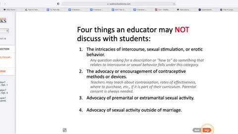 REQUIRED TEACHER TRAINING SLCSD re: SEX ED