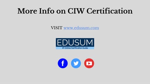 CIW 1D0-724 Certification Unleashed: In-Depth Learning Series