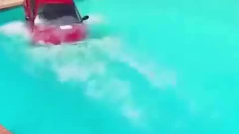 Funny Security Cams Swimming Car