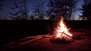 Campfire at Sunset