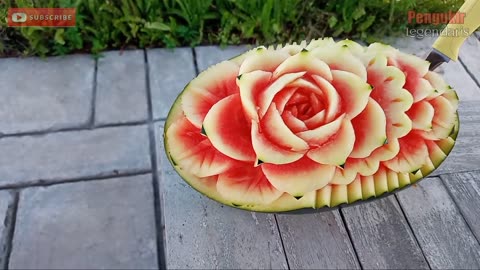 how to carve watermelon well