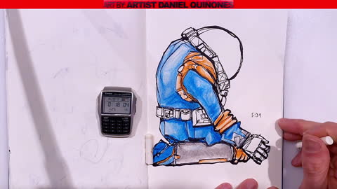 VOL.5 Time-Lapse Pen & Pencil Drawings without lifting pencil | art by - Artist Daniel Quinones