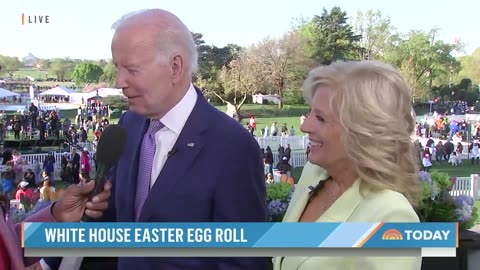 Biden says at the White House Easter Egg Roll that he "plans to run" in the 2024 U.S. elections
