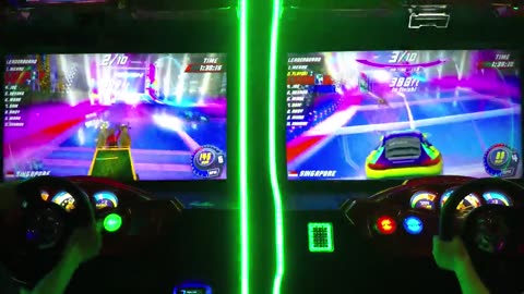 Arcade Battle Winter X Games Snocross Arcade VS Cruis'n Blast Racer!