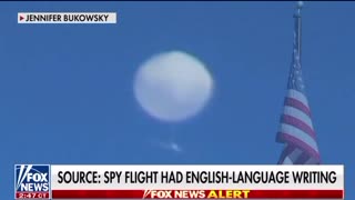 spy balloon had english writings on