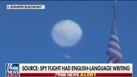 spy balloon had english writings on