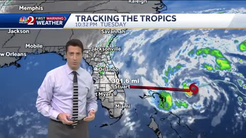 Tracking Tropical Storm Nicole Tuesday 11 pm
