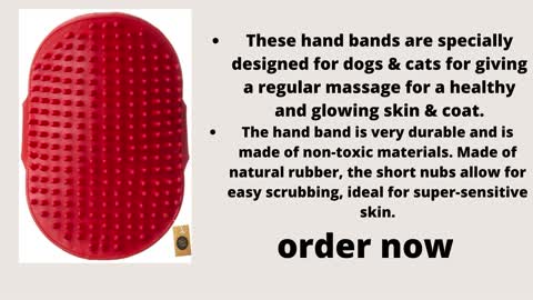 The Pets Company Rubber Deshedding Dog Bath Hand Band for Dogs and Cats