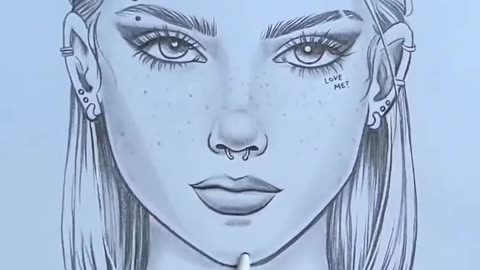 How to draw a face ✍️ #art #artwork #cartoon #anime #satisfying #draw #drawing #sketch #magic
