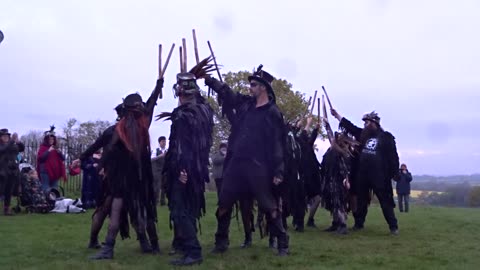 Beltane Border Morris - Grey Wethers - Seeing in the May day Dawn - Croome Panorama 1 May 23