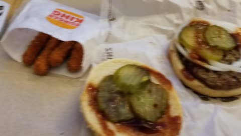 Burger King Hamburger w/ Chicken Fries