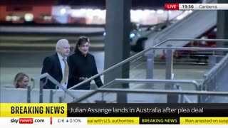 WikiLeaks founder Julian Assange steps on Australian soil to cheering crowds Sky News