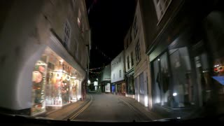 Night drive in Totnes. DEVON March 2023