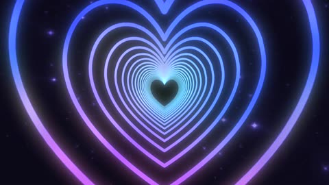 437. Heart Tunnel🩵🩷Abstract Background Video Loop Animated Background Heart Wallpaper Video