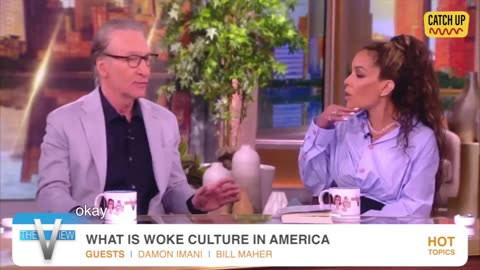 Sunny Hostin got offended by Bill Maher using the term "woke" and made him change his wording.