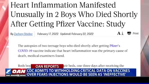 CDC Admits to withholding critical data on vaccine