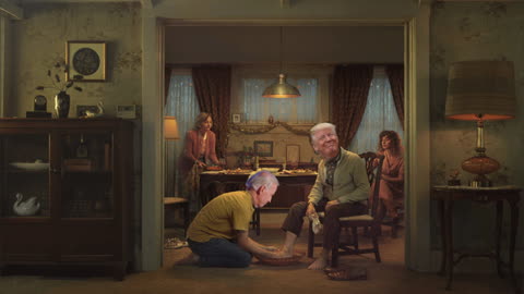 Biden Washes Trump's Feet -- Super Bowl Ad Update