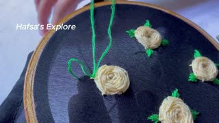 "Embroidering a Beautiful Rose: Step-by-Step Guide"