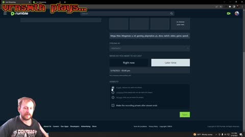 How to set up a Rumble livestream, the quick and dirty way [as of 5/18/23]